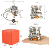 Outdoor Gas Portable Split Stove Windproof Cooking Stove Burners Stove Camping Gas Burner Folding Electronic Stove Hiking Tools