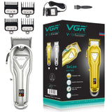VGR professional all metal barber hair trimmer for men electric beard hair clipper rechargeable hair cutting machine Lithium