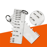 Stainless Steel Wire/Metal Sheet Thickness Gauge 0.0239-0.035 Welding Gage Measuring Ruler Plated Size Carpenter Measuring Tools