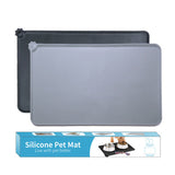 Silicone Pet Food Mats Tray Non Slip Pet Dog Cat Bowl Mats Placemat Dog Pet Cat Feeding Mat Waterproof Dog Cat Food Mats