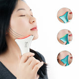 Electric Vibration Heating Face Scraping Massager Micro Current Skin Rejuvenation Face Neck Body Lifting Massage Scraping Tool