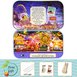 Box Theatre Dollhouse Furniture Miniature Toy DIY Miniatures Doll House Furnitures Casa Toys for Children Birthday Gift Q4