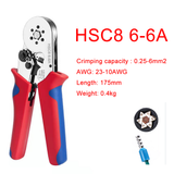 Crimping Pliers Tubular Terminal Hand Tools HSC8 6 - 4A 0.25 - 10mm2 6 - 6A 0.25 - 6mm2 Electrical Mini Wire Ferrule Clamp Kit