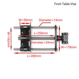 1pc 7" Woodworking Heavy Duty Table Clamp Bed Metal Vise Clip Fixed Repair Vice Tool for woodworking, engineering and welding