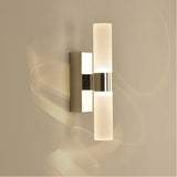 AC85-265V 6W Double heads acrylic LED wall light for Hotel/Bedroom Wall lamps for bathroom Stainless steel LED mirror lights