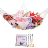 All New Mesh Net Toy Hammock Corner Stuffed Animals Kids Baby Hanging Storage Organizer
