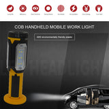 COB LED Work Lights USB Rechargeable Magnetic Outdoor Inspection Lamp Hand Torch Light for Camping Garage Workshop Hiking