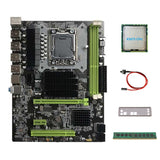 X58 Motherboard LGA1366 Computer Motherboard Support RX Graphics Card With X5675 CPU+DDR3 8GB 1600Mhz RAM+Switch Cable