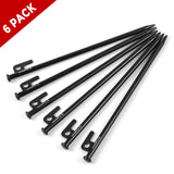 TOMSHOO 8 Inch /12 Inch Tent Pegs 6PCS Ultralight Heavy Duty Steel Tent Stakes for Outdoor Camping Canopy Awning Accessories