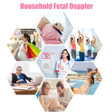 LCD Portable Fetal Doppler Display Without Radiation Ultrasonic baby heart rate monitor Digital Portable Home Heartbeat monitor