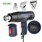 Digital Display Electric Hot Air Gun Temperature-controlled Building Hair dryer Heat gun Soldering Tools Adjustable+3Nozzle 220V