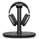 For Iphone 12/12 Pro Wireless Charger 4 In 1 Fast Charging Speed Headset Holder For Apple Watch/ (Black)