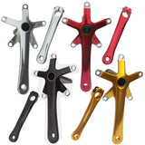 Bicycle Crankset Road Bike Crankset With BB Aluminum Alloy Left Right Folding Bike Crank Arms BCD 130MM 170MM Bicycle Parts