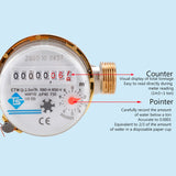 Water Meter Mechanical Rotary Wing 0-40℃ Cold Water Meter TYPE-E Qn 2.5m3/h 6XDD