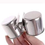 10 Set Stainless Steel Bird Water Feeder Dishes Parrot Pet Food Feeding Cups With Clamp Cage Hanging Bowl Dispenser Wholesale X2