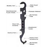 Wrench Barrel Nut Wrench Buffer Tube Wrench Spanner Nut Wrench Tool for Removal or Installation Net Pipe Fitting and Collet Nut