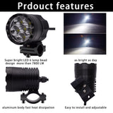 7800LM 6PCS  Chips LED Motorcycle Headlight Fog Spot HeadLamp Spotlight Waterproof Motorbike Bulb for Suzuki/Honda