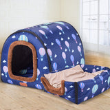 New Warm Dog House Comfortable Print Stars Kennel Mat For Pet Puppy Foldable Cat Sleeping Bed high quality pet products