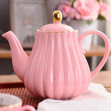 Royal Ceramic Teapot High-End Simple Ceramic Coffee Pot Set