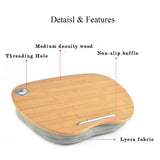 Multifunction Laptop Tray Stand Pillow Headrest Office Nap Pillow Knee Wood Table Laptop Desk Tablet Phone Flip Portable Outdoor