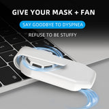 Personal Wearable Air Face Fan USB Mini Portable Reusable Breathable Clip Fans Electric Air Conditioning Cooling Fan