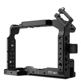 Selens a7iii a7r3 a7m3 Camera Cage Rig For A7III A7R3 A7M3 Cold Shoe Mount with Aluminum Top Handle Grip Pearwood handle