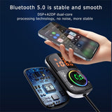 Car Bluetooth 5.0 FM Transmitter Handsfree Call BT MP3 Music Player With 18W USB Charger QC3.0 Fast Charger Loseless Sound