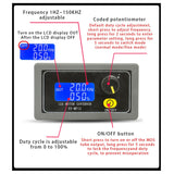PWM DC 6-30V 24V Motor Speed Controller Regulator 12A 360W Adjustable LED Dimmer Pulse Frequency Duty Ratio