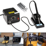 967 110V 220V Black Metal Electric Rework 967 Soldering Station Iron LCD Display With 3pcs Tips  Iron Handle
