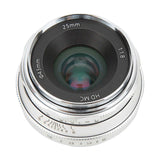 25mm F1.8 Manual Prime Lens Durable F1.8 Manual Focus Lens with Lens Cover for GM1 GM5 GM7 GX1 for E‑M10 E‑PL9 GF9 GF10