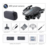 Mini Drone 4K 1080P HD Dual Cameras WiFi Fpv Air Pressure Altitude Hold Black And Gray Foldable Quadcopter with Camera RC Dron
