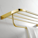 Bathroom Hardware Accessory Series Soild Brass Towel Rack Paper/Toilet Brush Holder Corner Shelf Robe Hooks Gold New Arrival