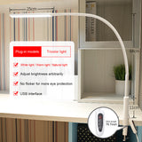 Long Arm Table Lamp Clip Office Led Desk Lamp USB Eye-protected Lamp For Bedroom Led Light 5-Level Brightness&Color 10W