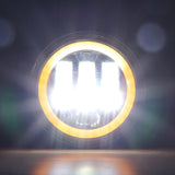 1 Pair 4 Inch 30W 6000K Round Yellow Led Fog Lights White Halo Ring Off Road Fog Lamps For Jeep Wrangler JK TJ LJ Grand Cherokee