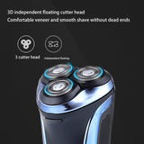 Electric Shaver 3D Triple Blade Floating Razor Shaving Machine Power Display Washable USB Rechargeable Beard Trimmer