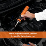 Preset Torque Screwdriver with Slotted/ Cross Screwdriver Bit 1/4 Inch Hex Drive Micro Adjusting Torque Limited Screw Driver