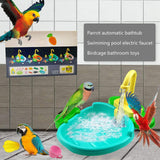 Bird Feeder Automatic Parrot Bathtub Swimming Pool Faucet Parrot Bath Shower Water Dispenser Bird Cage Bathroom Parrot Toys #T2G
