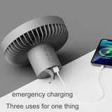 Multifunctional Mini USB Rechargeable Fan Portable Outdoor Tripod Camping Ceiling Fan with Led Light 10000mAh Desktop Fan