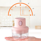 100/250ml Electric Garlic Chopper Vegetable Cutter Slicer Garlic Mud Masher Chopper Cutting Pressing Mixer Food Kitchen Accessor