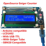 DIY Open Source Geiger Counter Meter Kit Miller GM Tube Detector Radiation LCD