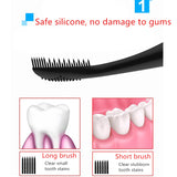 USB Rechargeable Silicone Sonic Toothbrush Electric Oral Care Dental Teeth Whitening Waterproof Deep Cleaning Tooth Brush 20#814