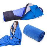 Portable Sleeping Bag Butter Soft Liner Fleece Blanket Family Picnic Camping Tent Warm Outdoor Hiking Mountaineering Equipment