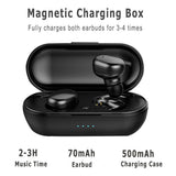BT 5.0 Wireless Headphones White Mini Earbuds Sweatproof Sport Headset In-ear Earphone Charging Case Touch Control