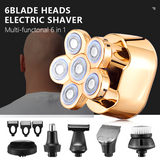 New Style 6 in 1 Rechargeable Electric Shaver 6 Floating Heads Blades Electric Shaver Grooming Kit Shaver For Men USB Charging