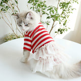 New Cat Dog Dress Puppy Skirt Tutu Dogie Small Dog Clothes Summer Yorkshire Chihuahua Maltese Pomeranian Clothing Pet Dresses XS