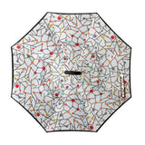 2021 Folding Long Shank Double Layer Inverted Umbrella Windproof Reverse C-Hook male golf umbrella reverse Umbrellas For Women