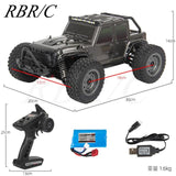 16103 1/16 2.4GHz 4WD Rc Car 390 High-Speed Carbon Brush Strong Magnetic Motor 5-wire 17g Steering Gear Spring Shock Car Toy