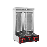 Shawarma Grill Two Infrared Burners Gas Electric 2 in1 Automatic Rotating Doner Kebab Machine Stainless Steel BBQ Grill