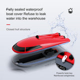 20km/h Dual Motor RC Boat 3.7V Battery 2.4GHz High Speed Remote Control Toys Speedboat for Children Holiday Party Gift