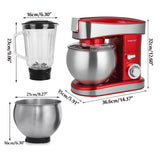 1200W Stand Mixer Stainless Steel 6.5L Bowl 6-speed Kitchen Food Blender Cream Egg Whisk Cake Dough Kneader Bread Mixer